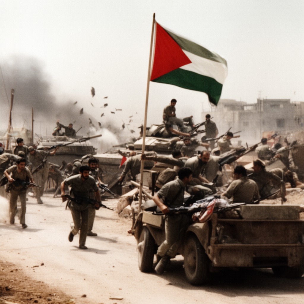 AI-generated illustration of Black September conflict