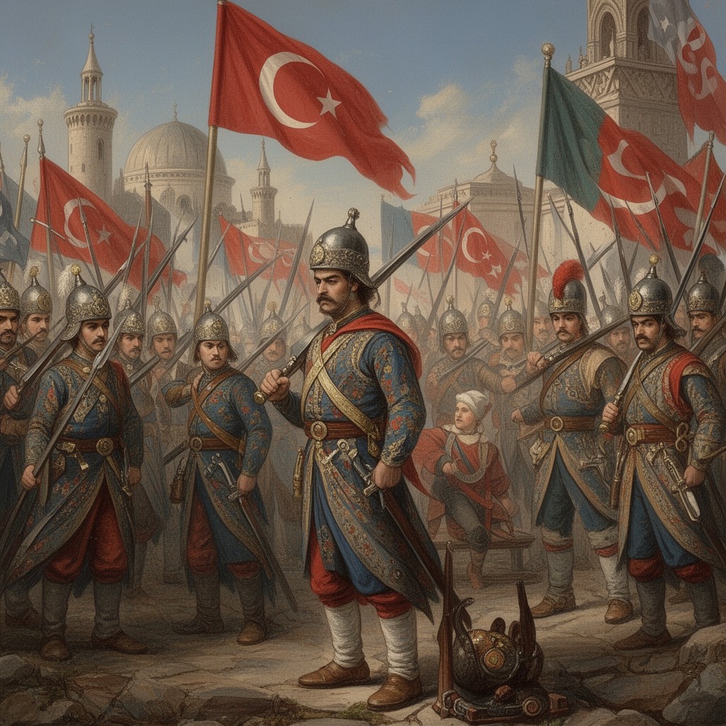 AI-generated illustration of Janissaries