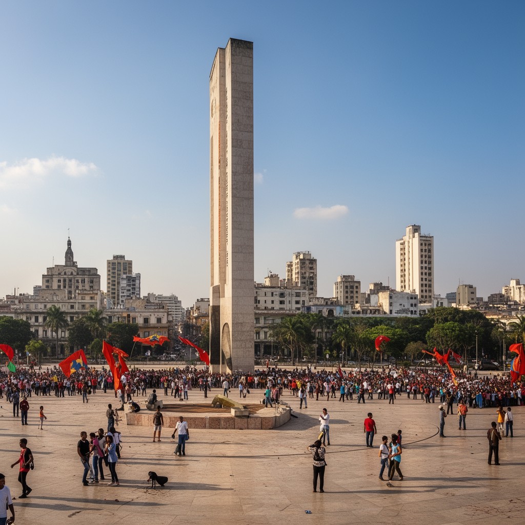 AI-generated illustration of Plaza de la Revolución
