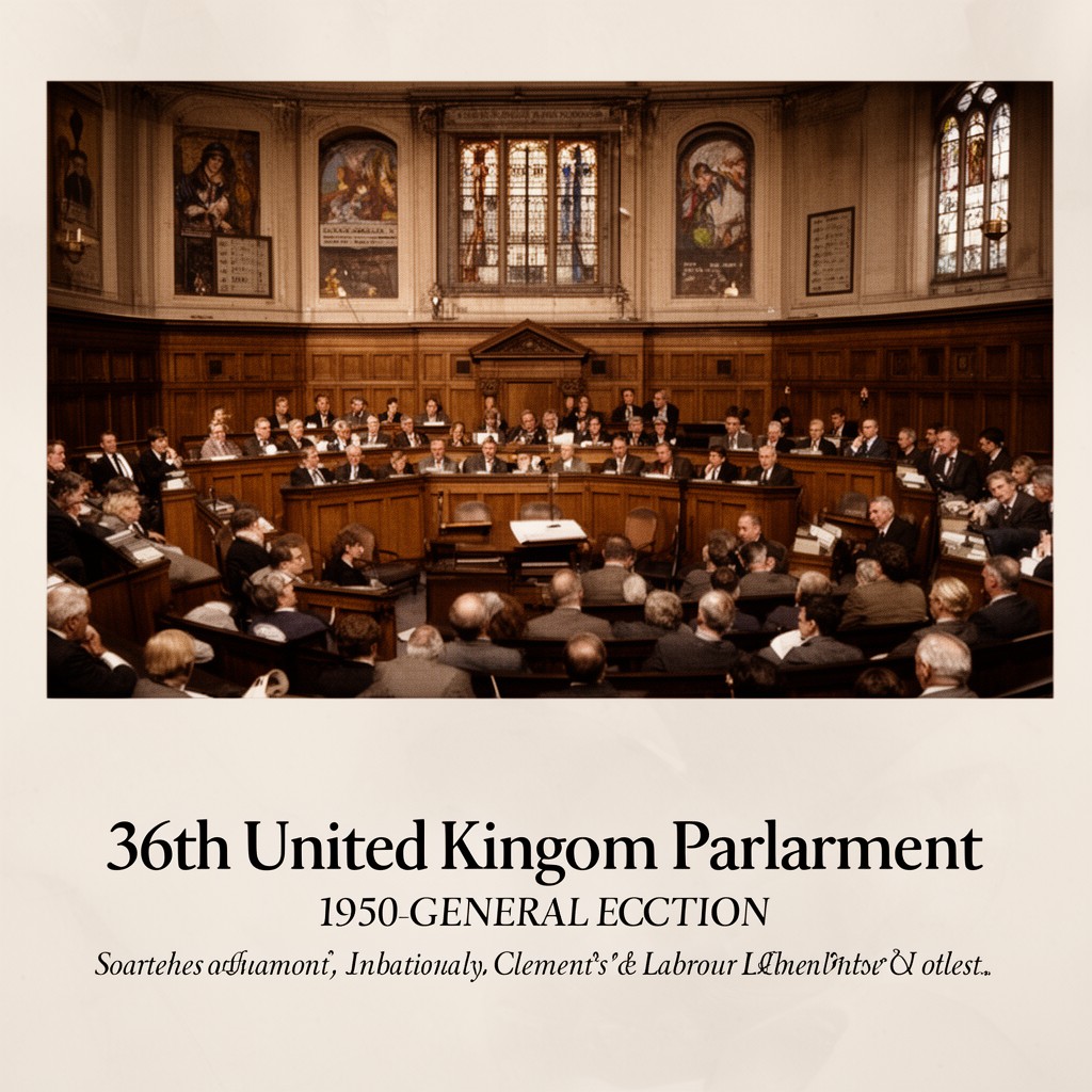 AI-generated illustration of 36th United Kingdom Parliament