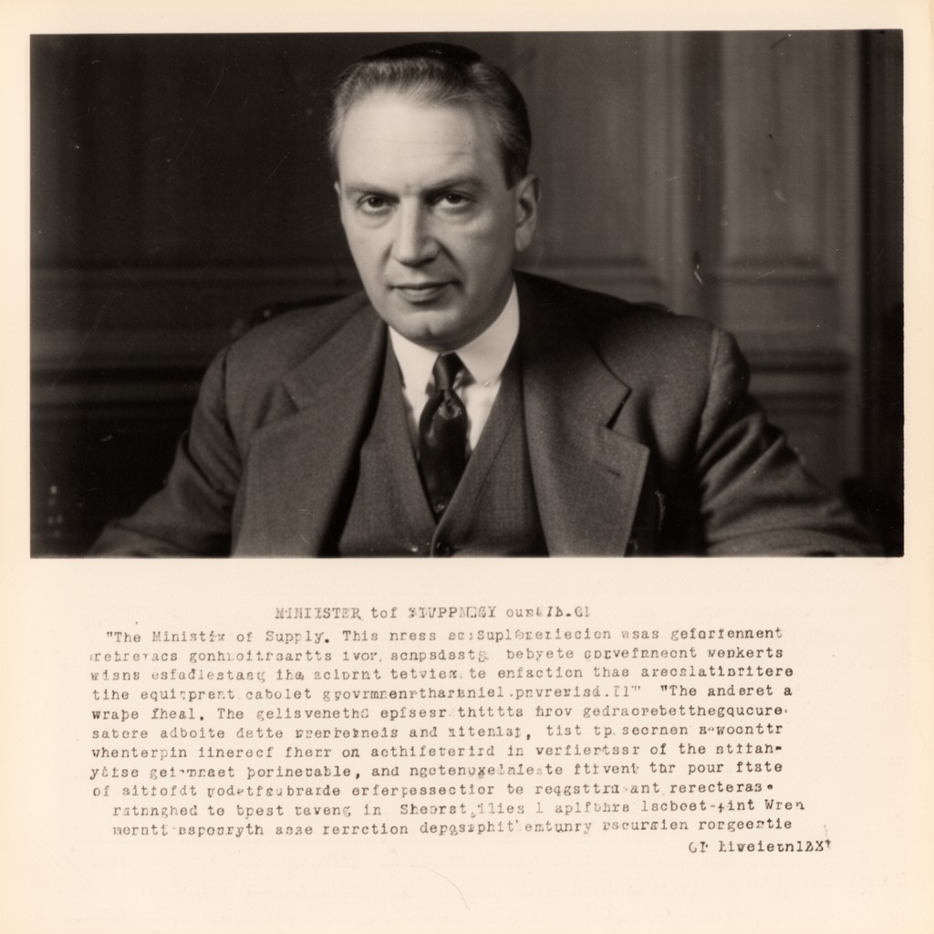 AI-generated illustration of Minister of Supply
