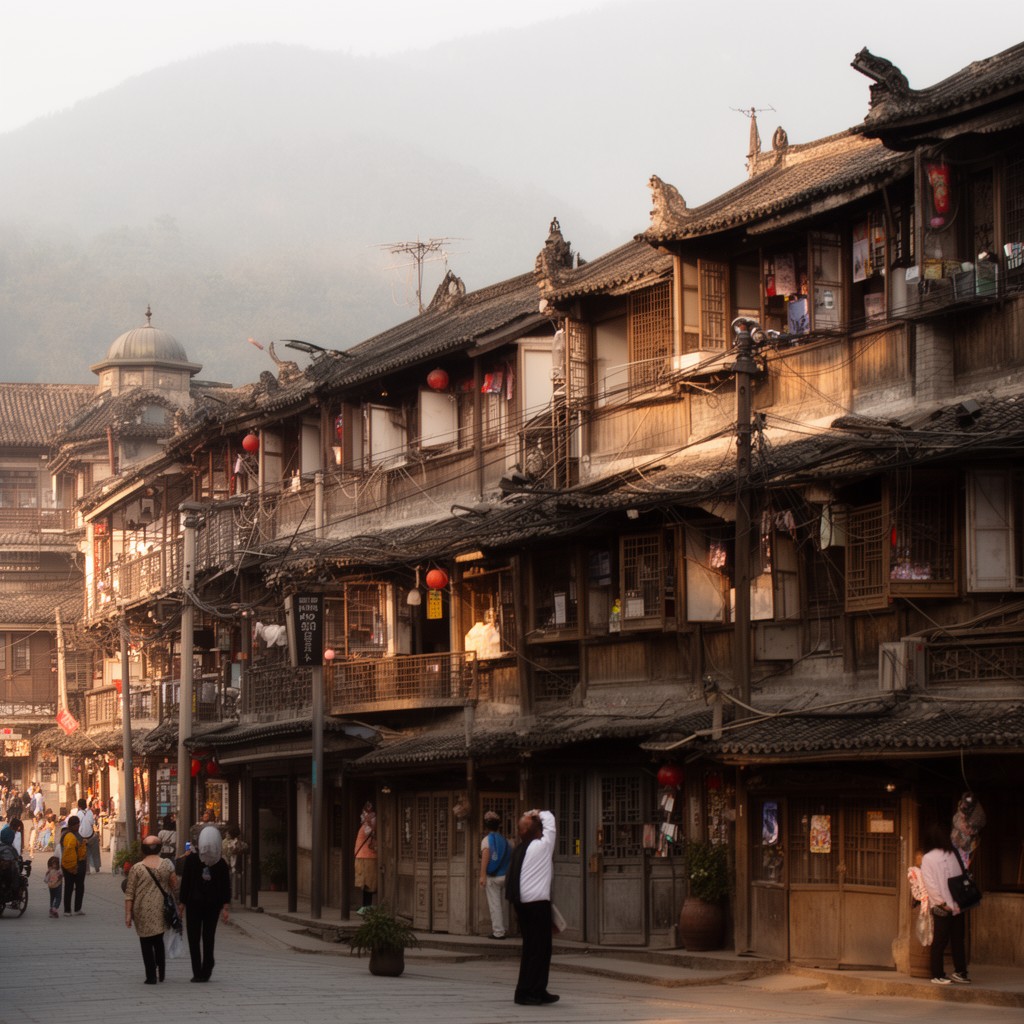 AI-generated illustration of Tengchow, Shandong, China
