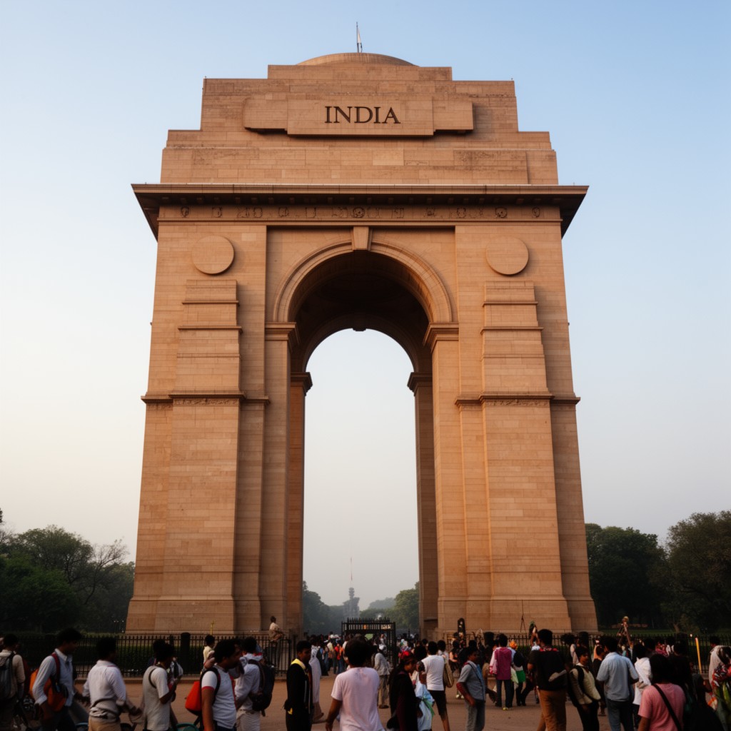 AI-generated illustration of India Gate
