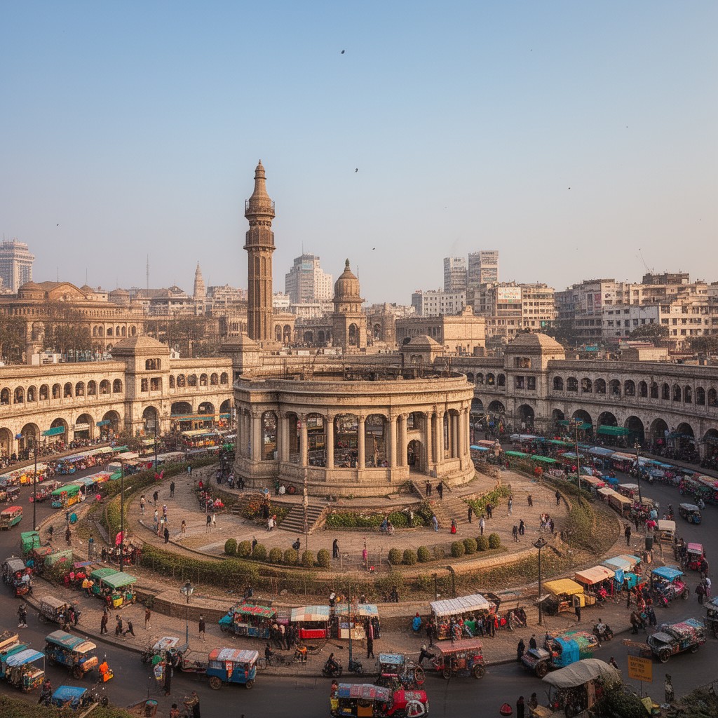 AI-generated illustration of Connaught Place