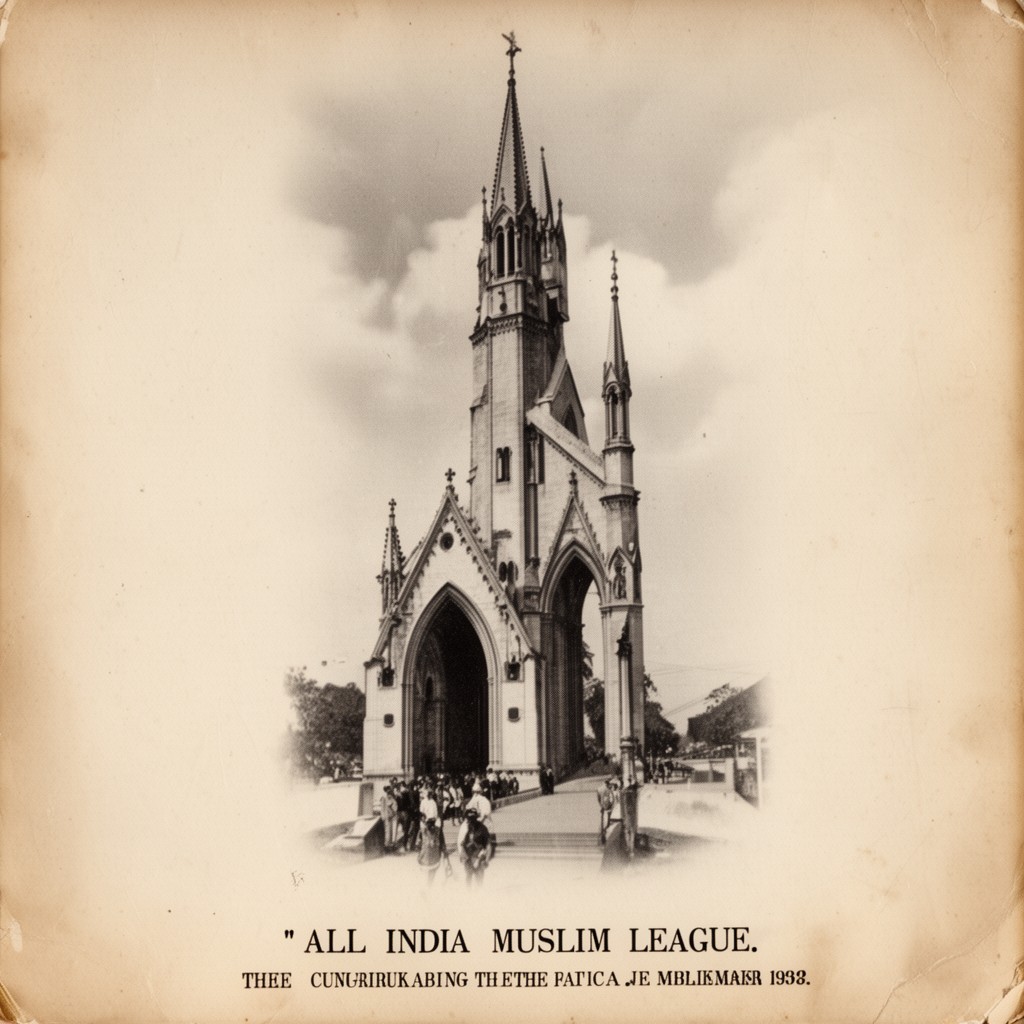 AI-generated illustration of All India Muslim League