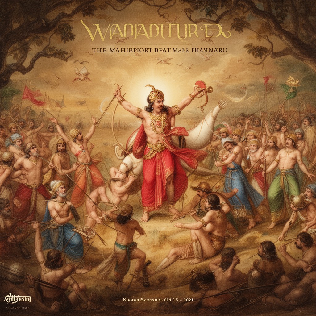 AI-generated illustration of Mahabharata