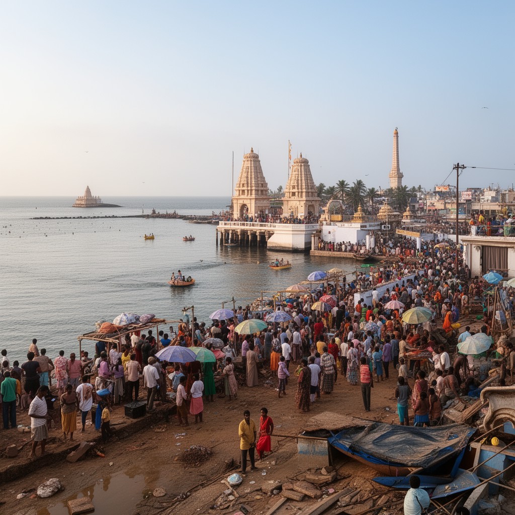AI-generated illustration of Rameswaram