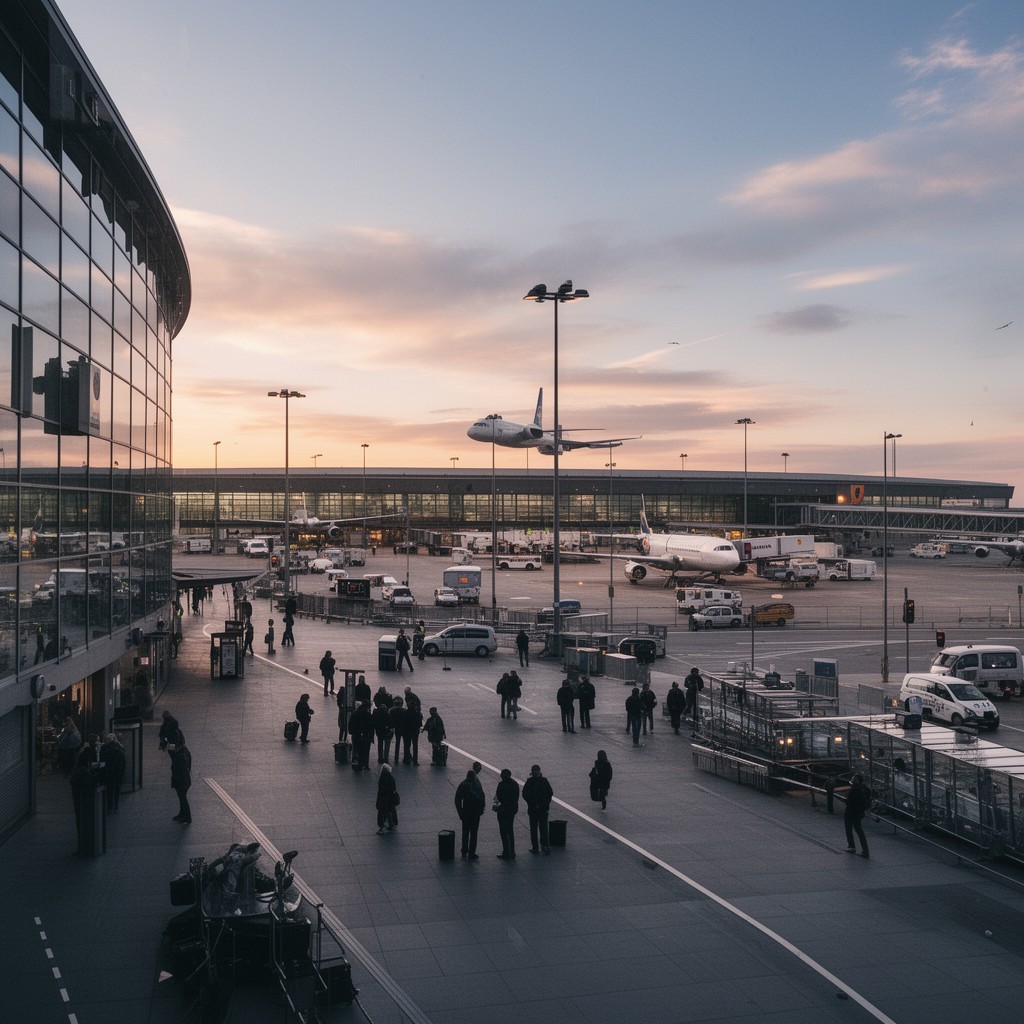 AI-generated illustration of Stockholm Arlanda Airport