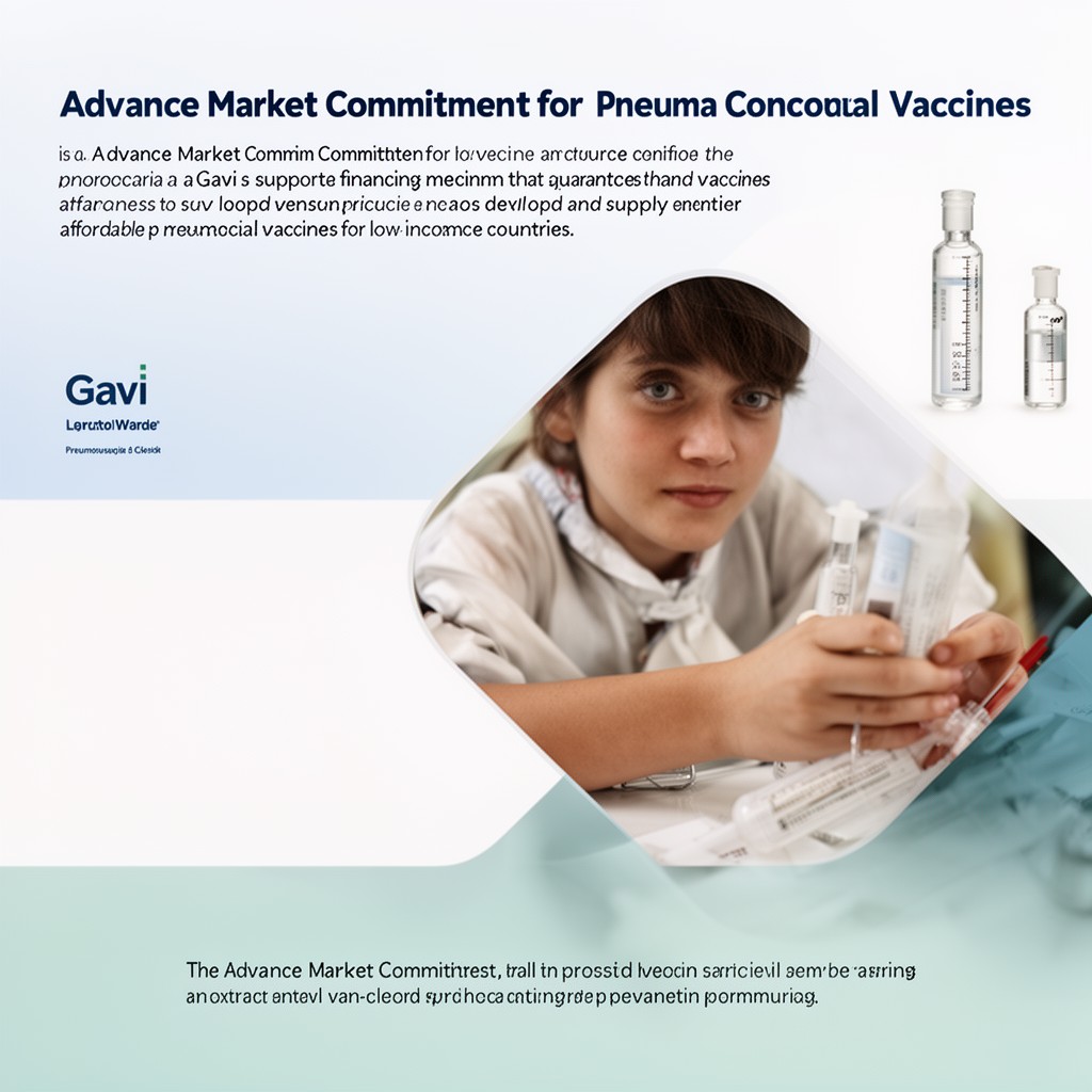 AI-generated illustration of Advance Market Commitment for pneumococcal vaccines