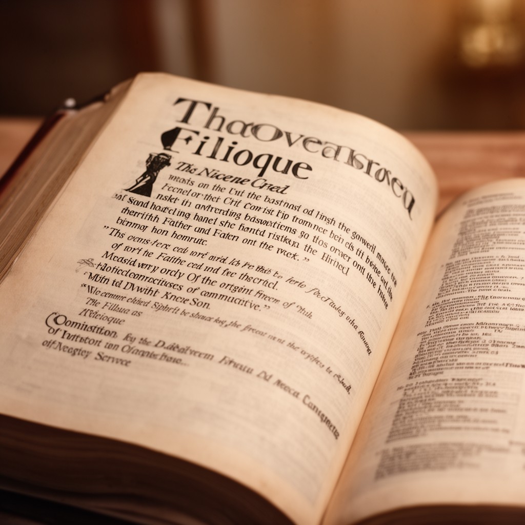 AI-generated illustration of Filioque clause in the Nicene Creed