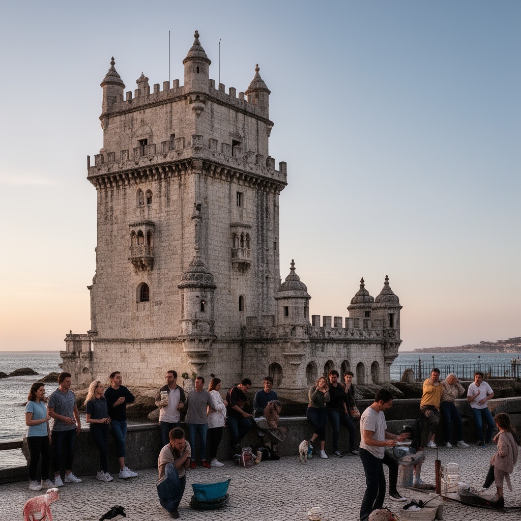 AI-generated illustration of Belém Tower