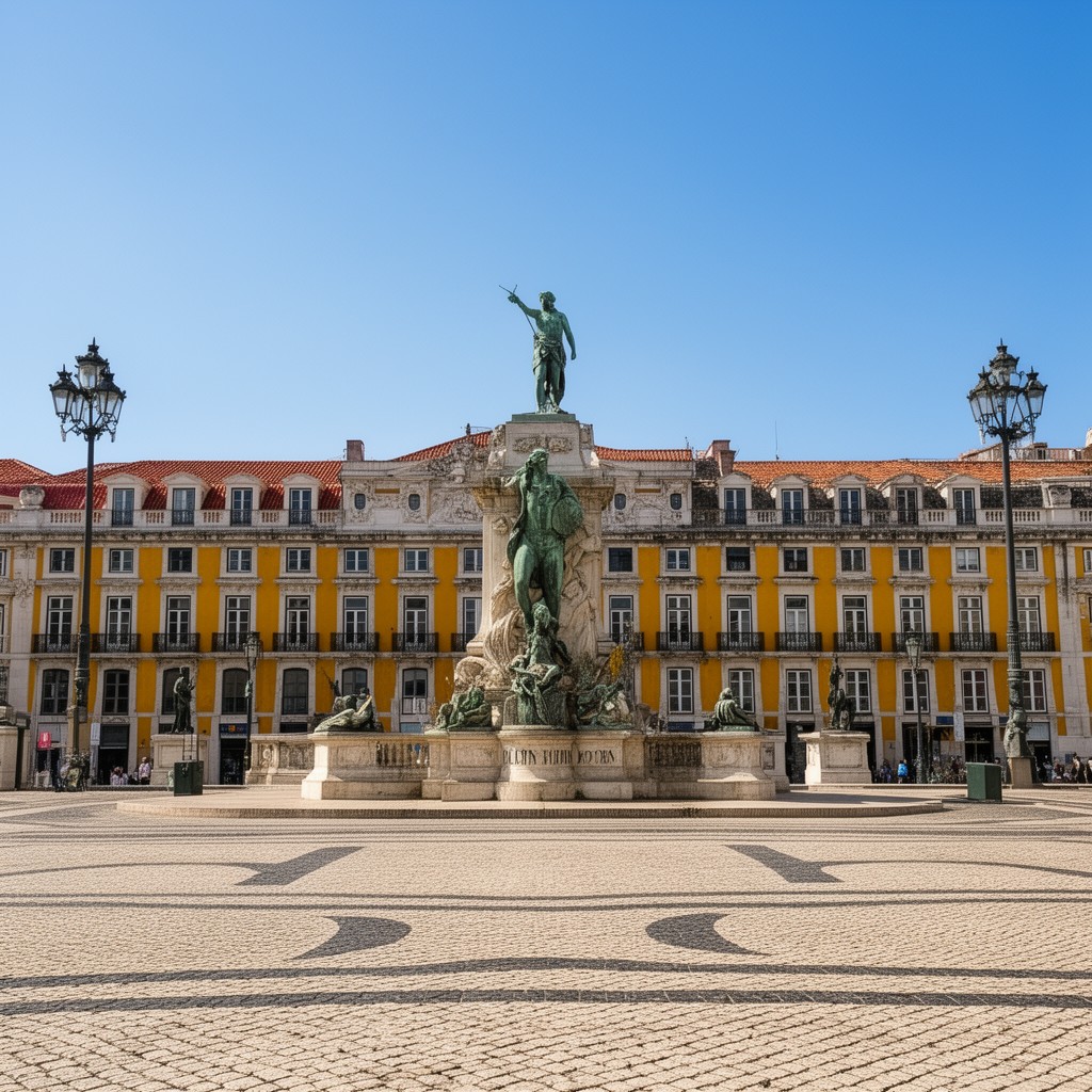 AI-generated illustration of Praça do Comércio
