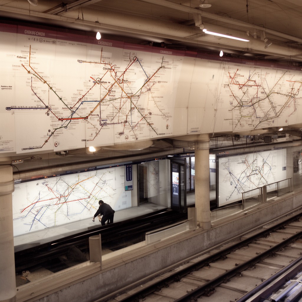 AI-generated illustration of Lisbon Metro