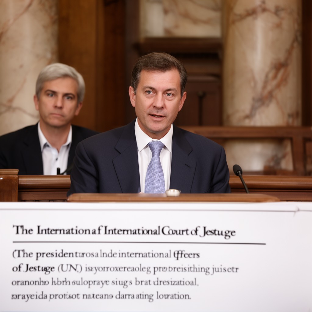 AI-generated illustration of President of the International Court of Justice
