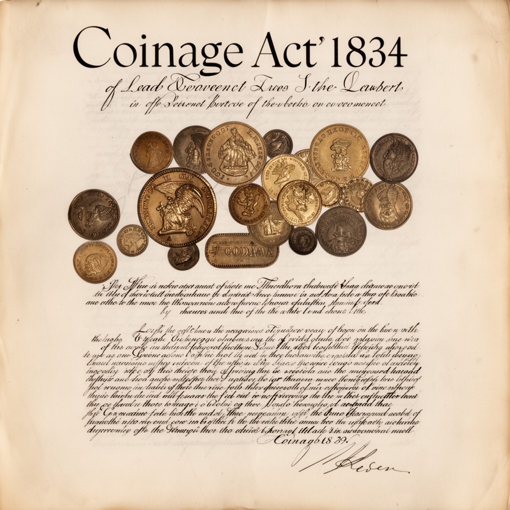 AI-generated illustration of Coinage Act of 1834