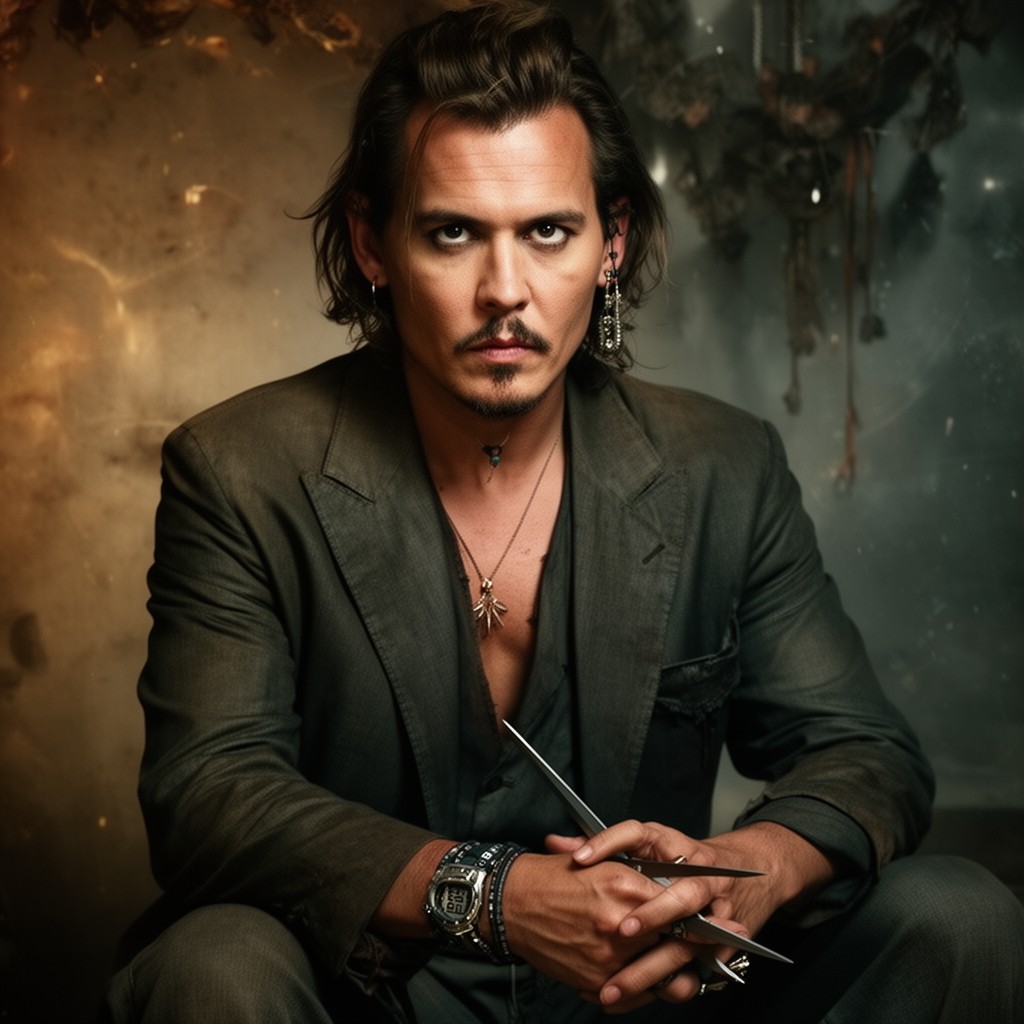 AI-generated illustration of Johnny Depp