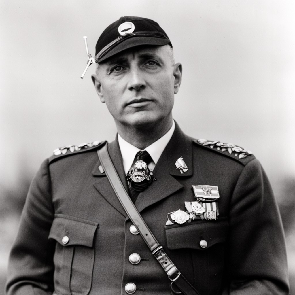 AI-generated illustration of Pietro Badoglio