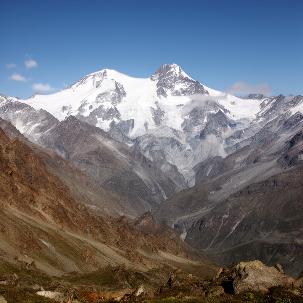 AI-generated illustration of Mont Blanc massif