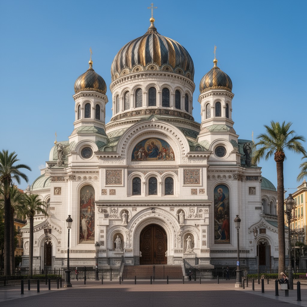 AI-generated illustration of Russian Orthodox Cathedral of Saint Nicholas