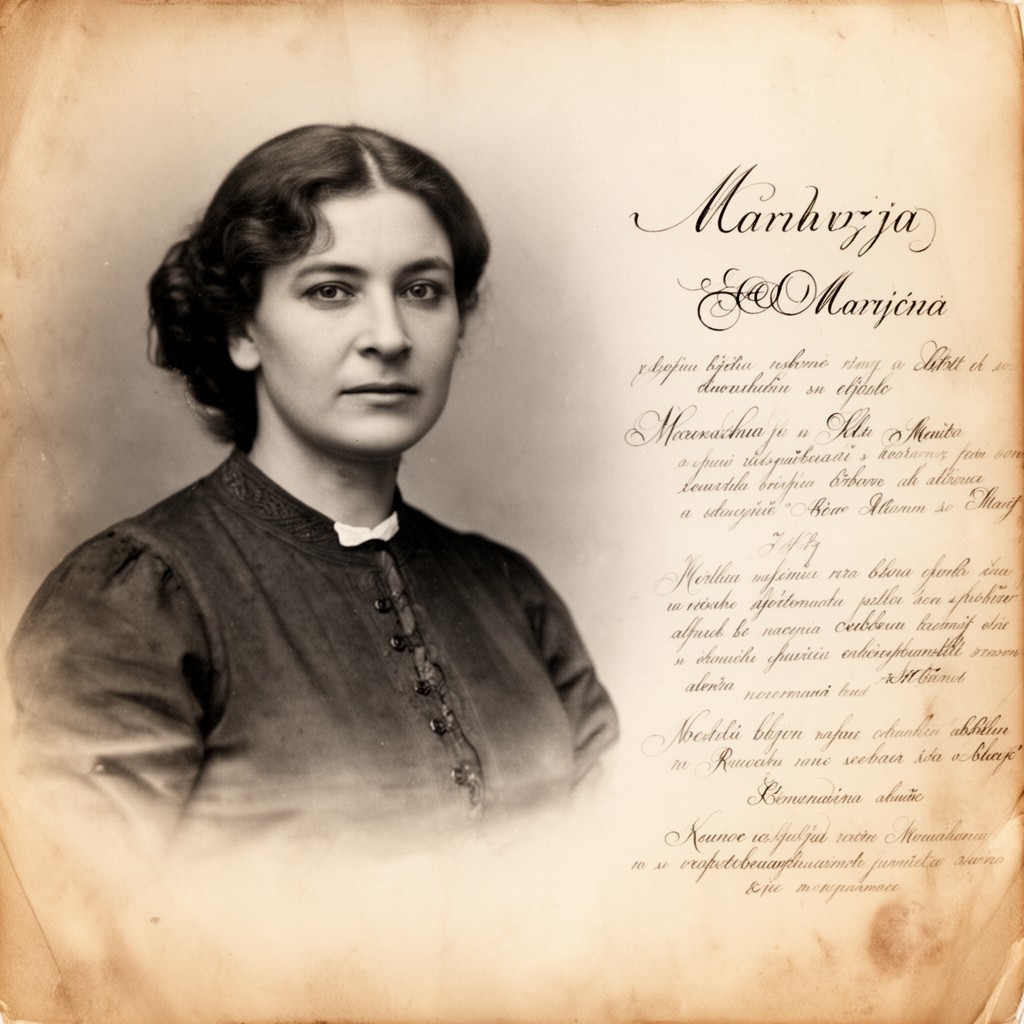 AI-generated illustration of Marija Ružić Marić