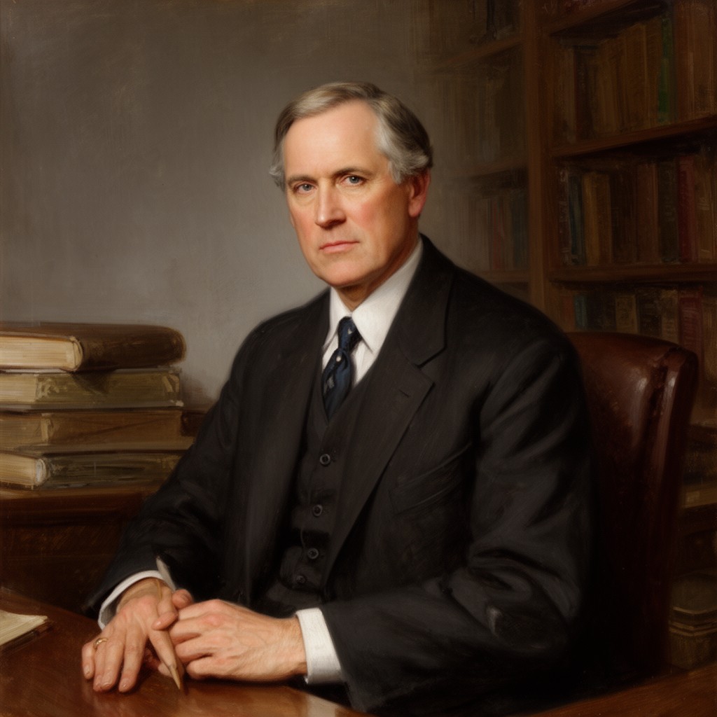 AI-generated illustration of Oliver Wendell Holmes Jr.