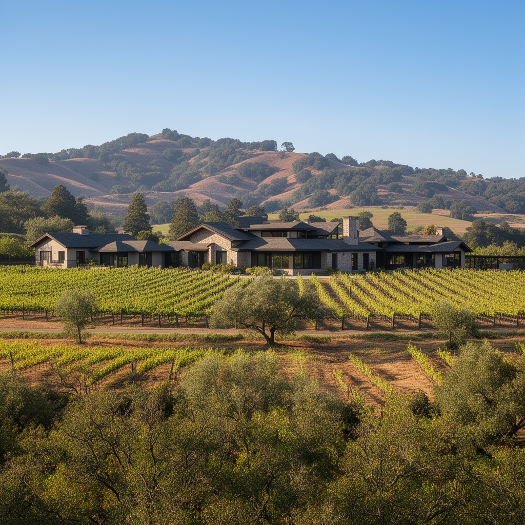 AI-generated illustration of CADE Estate Winery