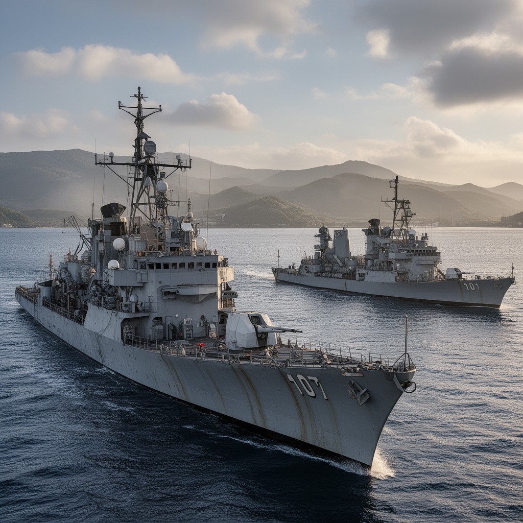 AI-generated illustration of Sims-class destroyers