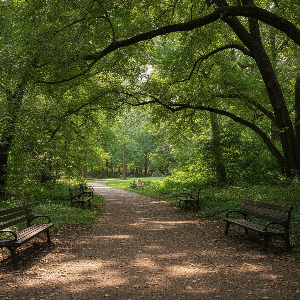 AI-generated illustration of Olmsted Park