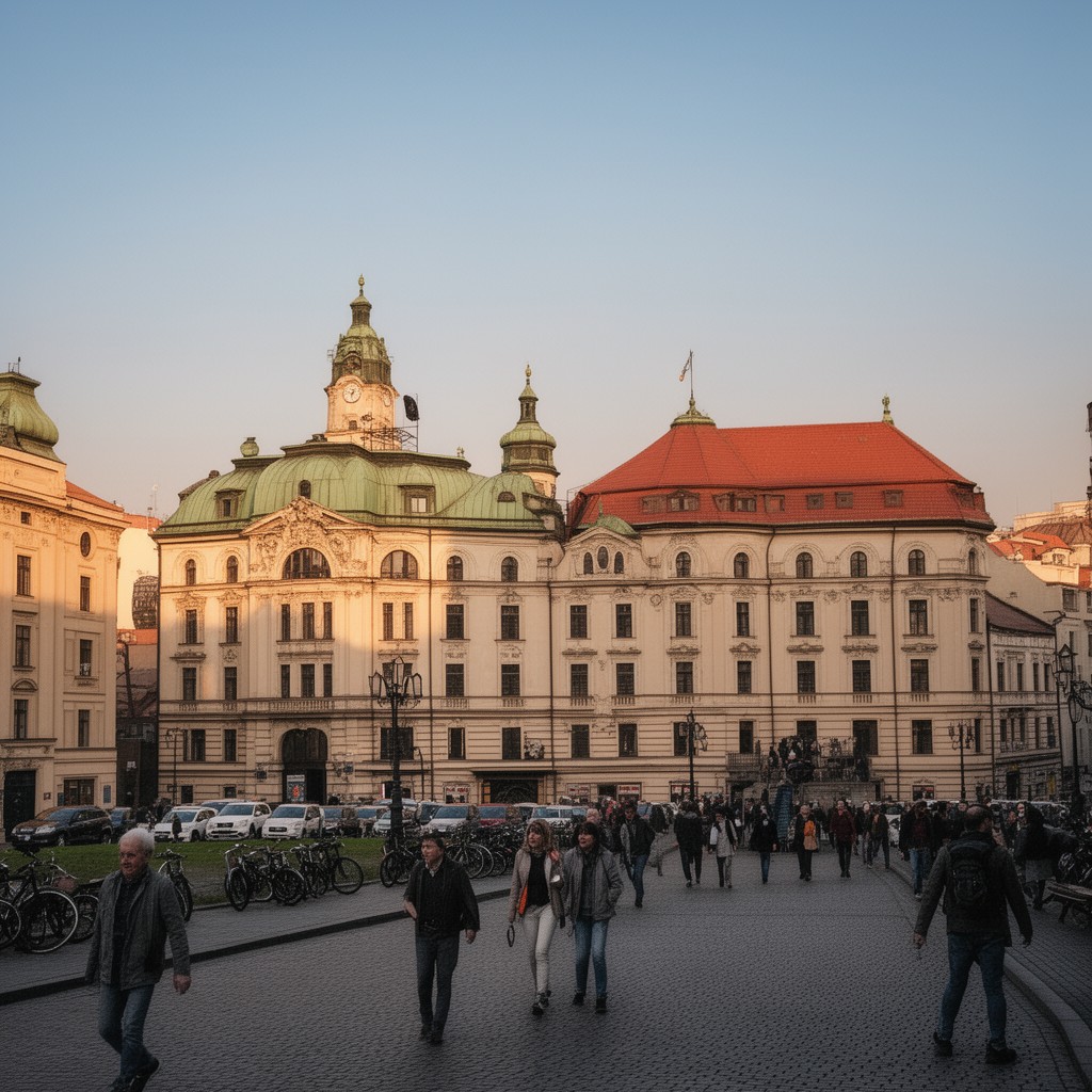 AI-generated illustration of Hradec Králové