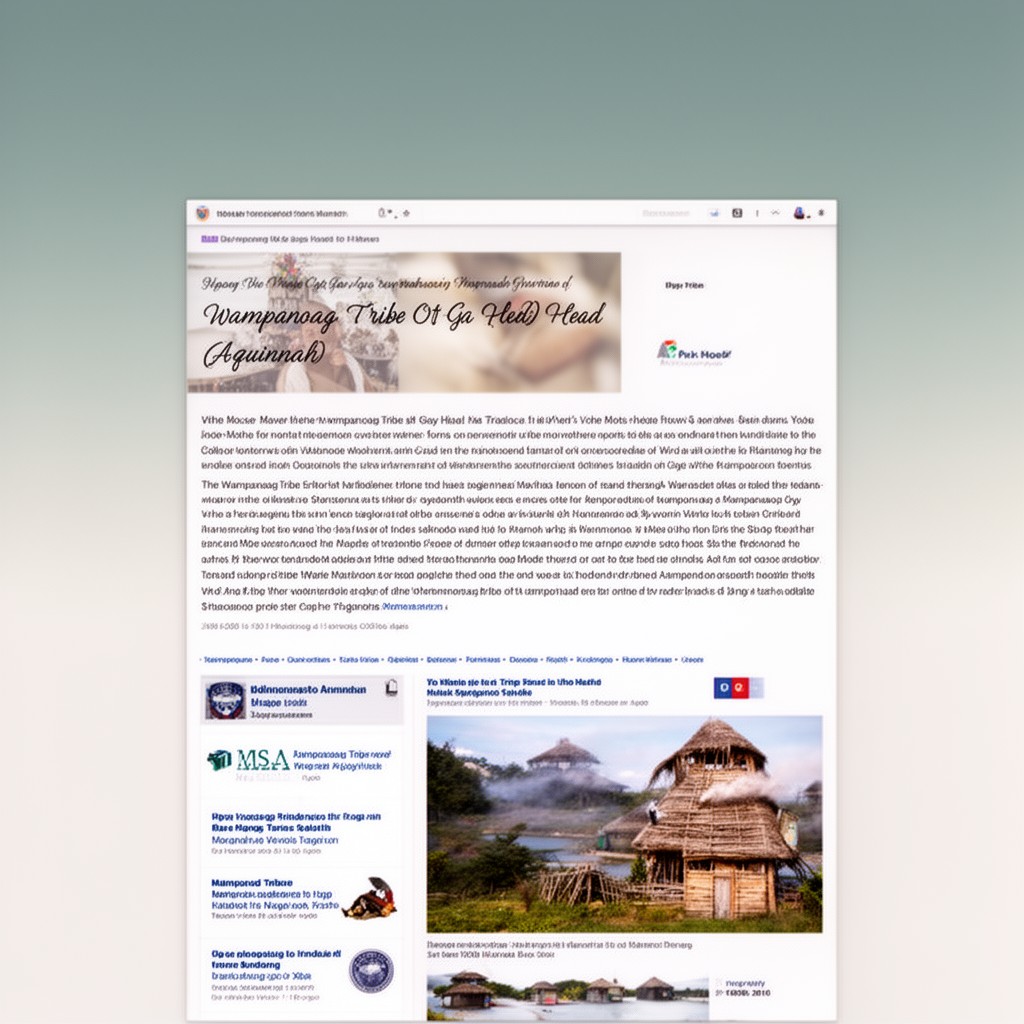 AI-generated illustration of Wampanoag Tribe of Gay Head (Aquinnah)