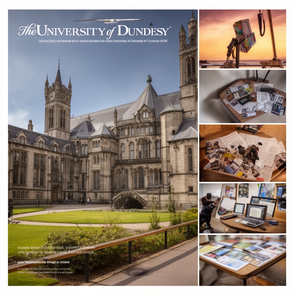 AI-generated illustration of University of Dundee
