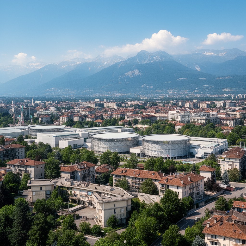 AI-generated illustration of Meyrin, Canton of Geneva, Switzerland