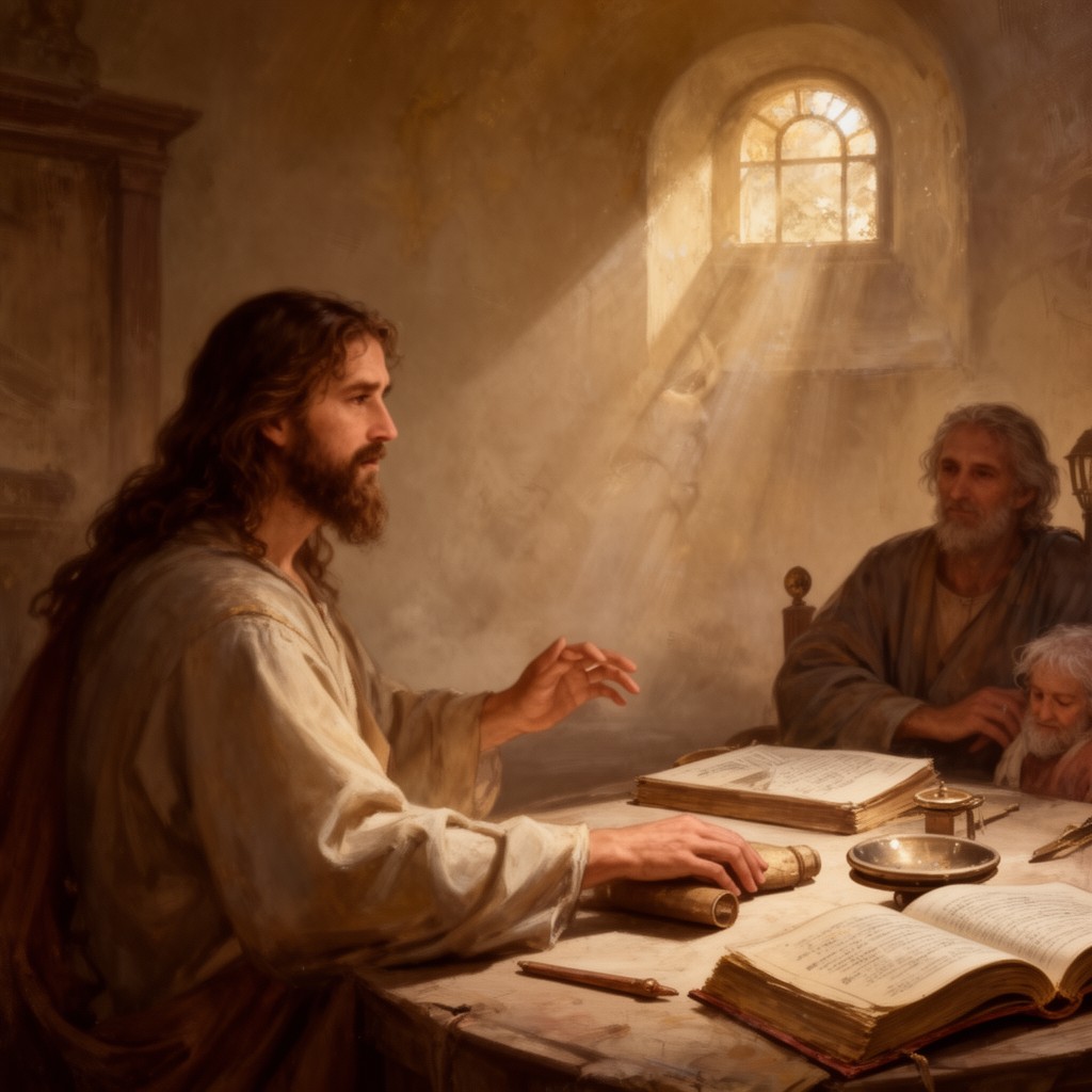 AI-generated illustration of Low Christology
