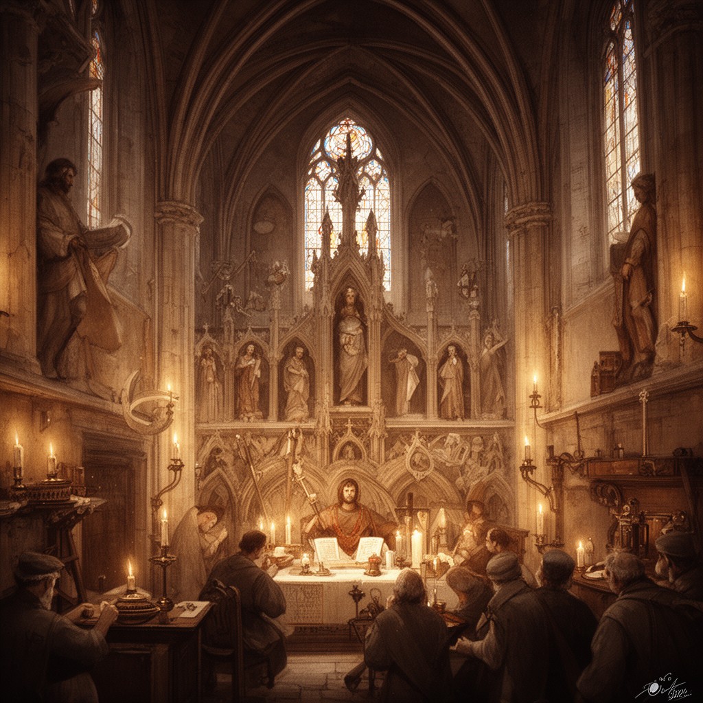 AI-generated illustration of Gothic Christianity