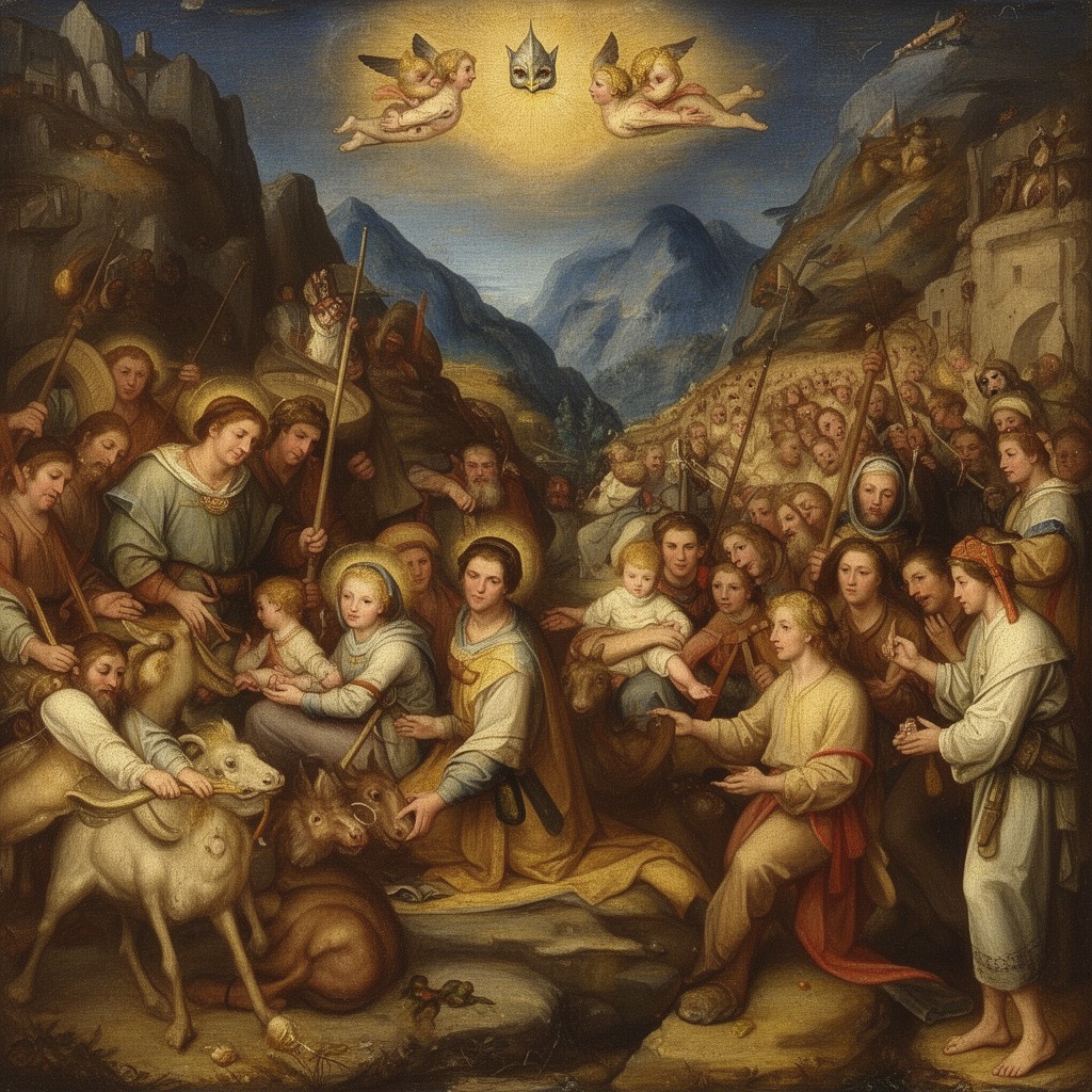 AI-generated illustration of Flight into Egypt
