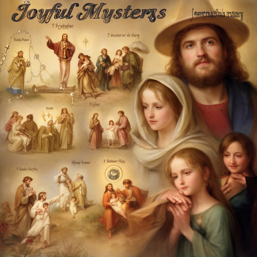 AI-generated illustration of Joyful Mysteries