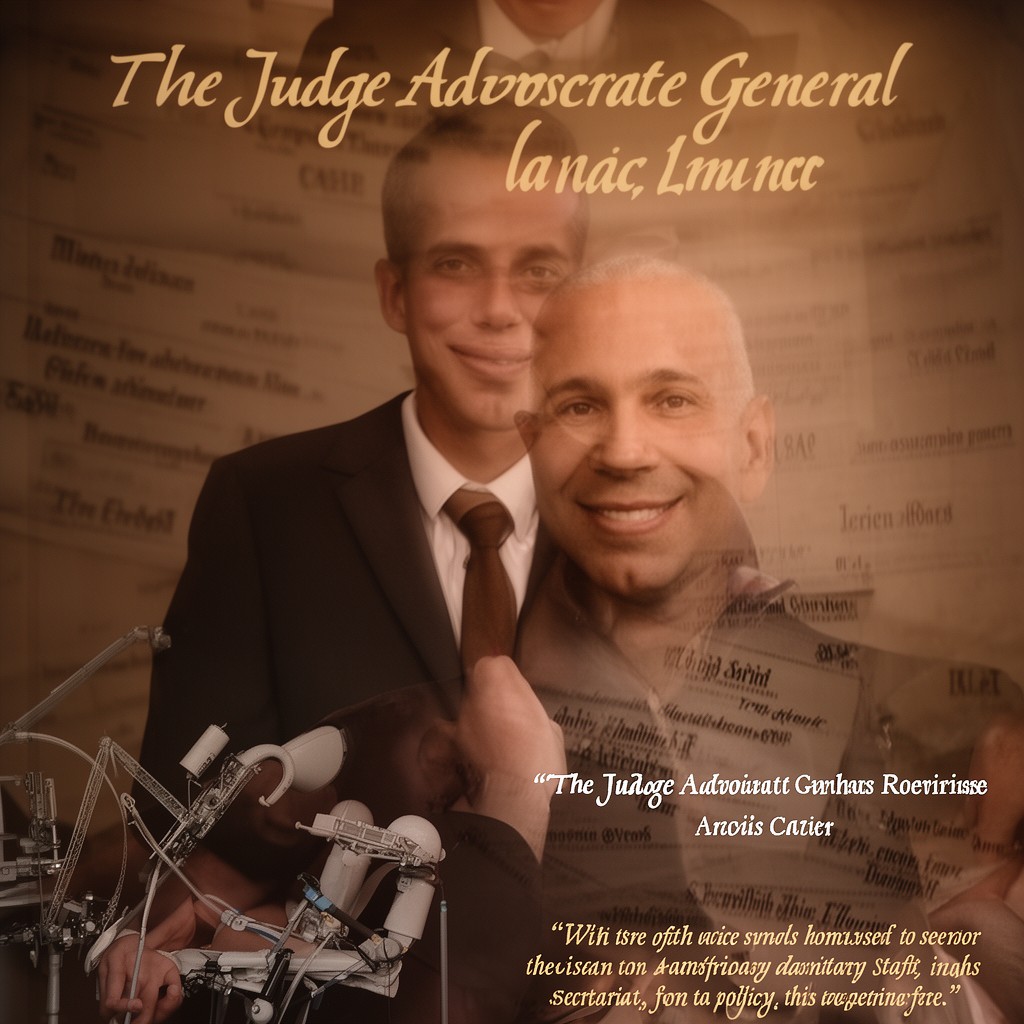 AI-generated illustration of The Judge Advocate General (as legal advisor to the Secretariat and Army Staff)