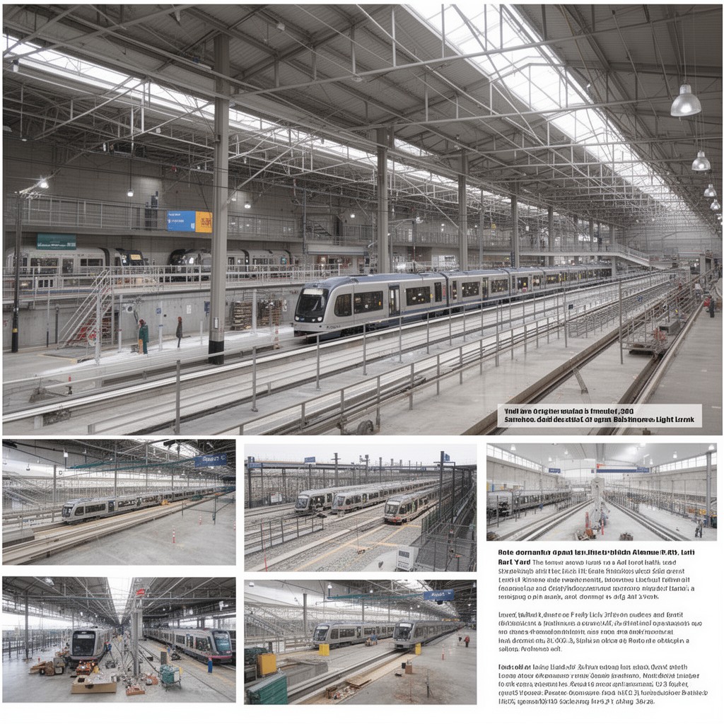 AI-generated illustration of North Avenue Light Rail Yard