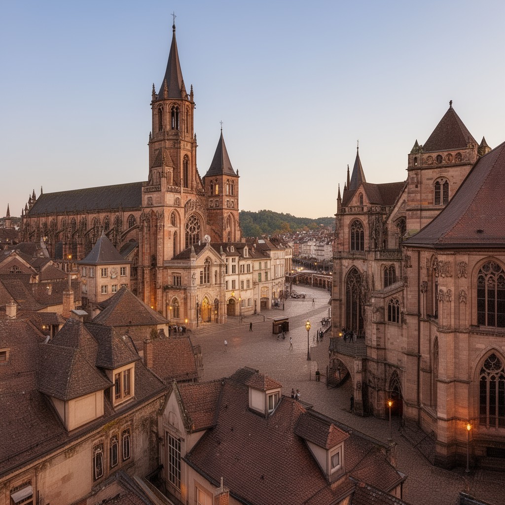 AI-generated illustration of University of Strasbourg