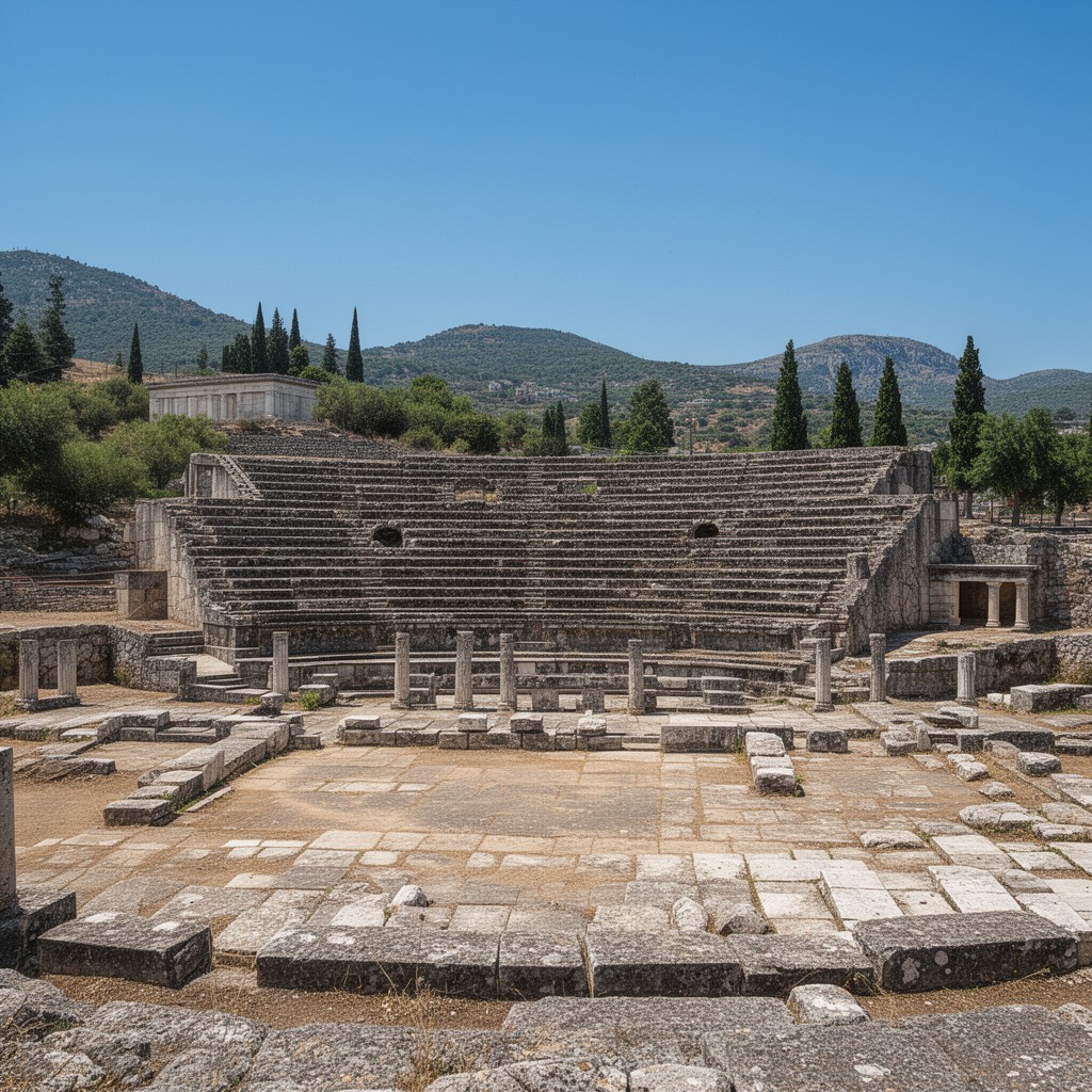 AI-generated illustration of Stadium of Delphi