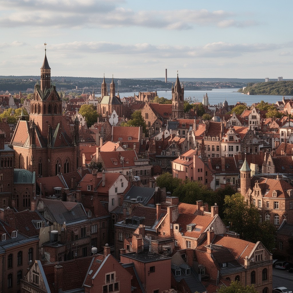 AI-generated illustration of Königsberg