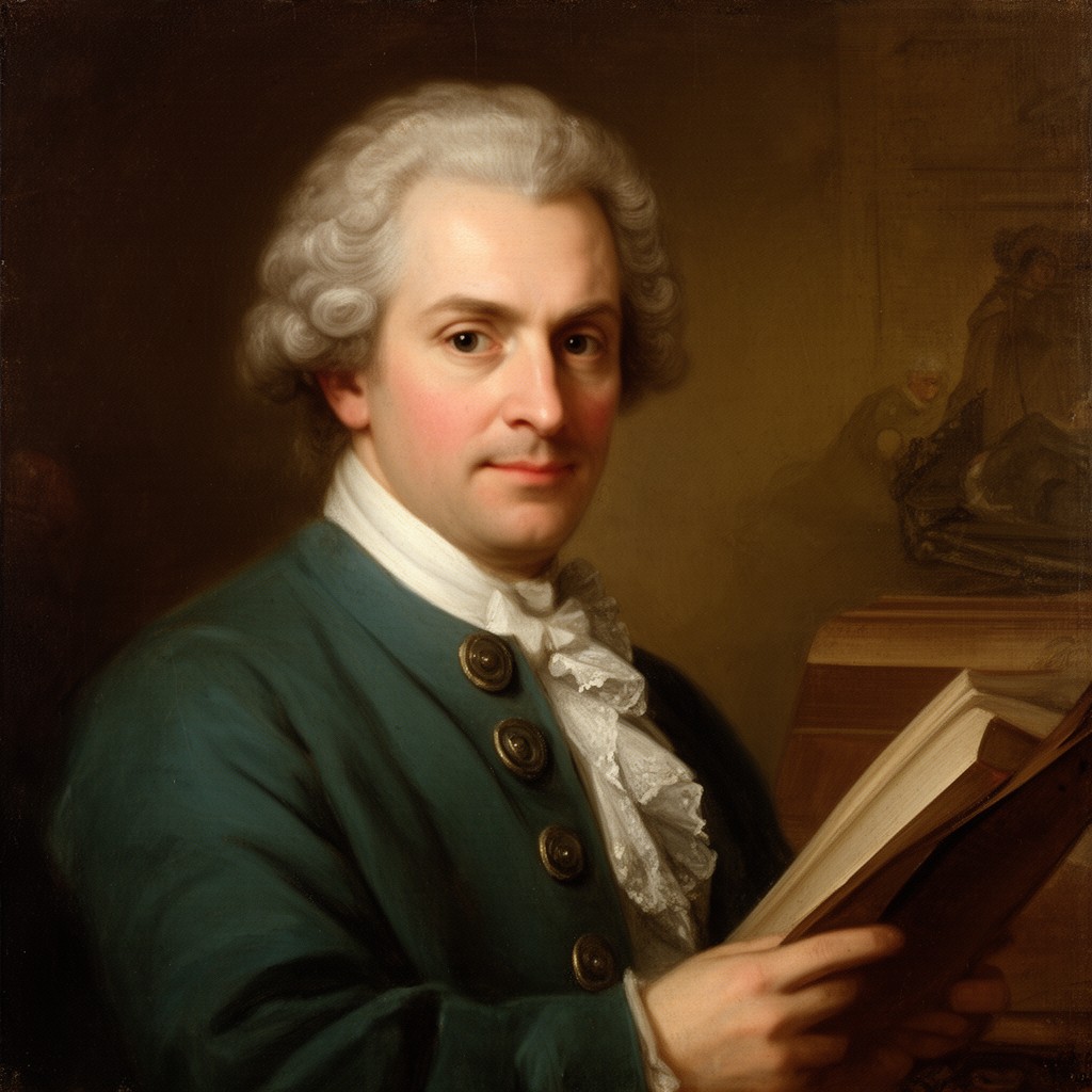 AI-generated illustration of George Berkeley