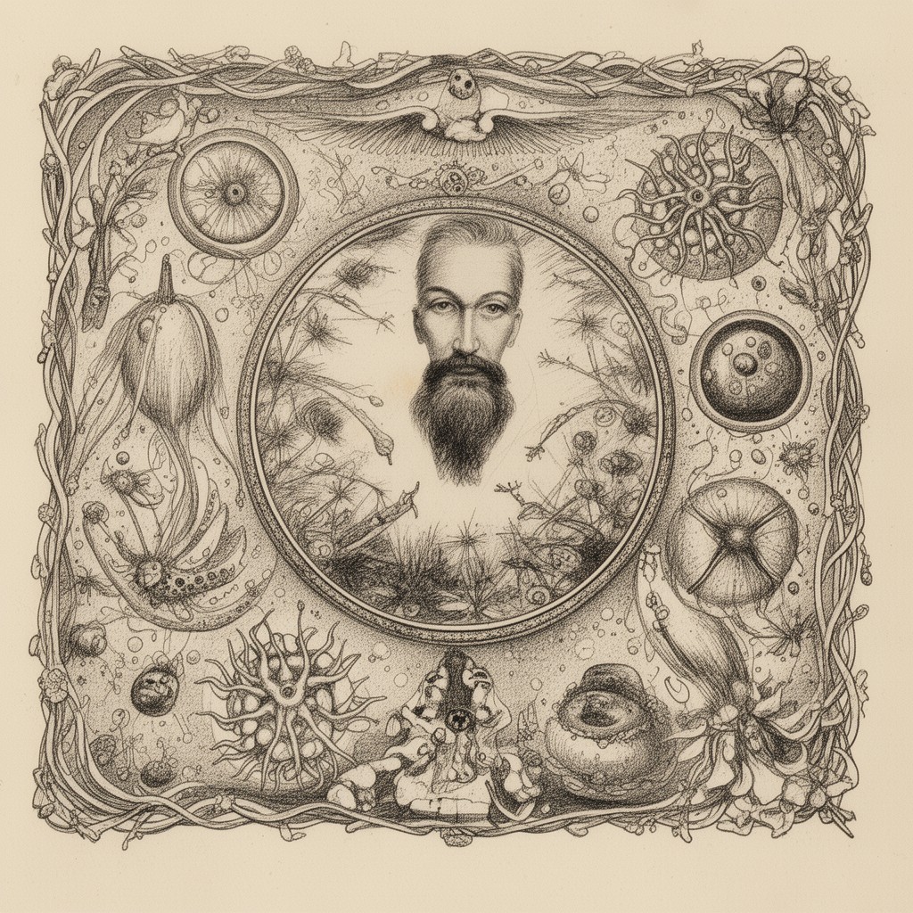 AI-generated illustration of Ernst Haeckel