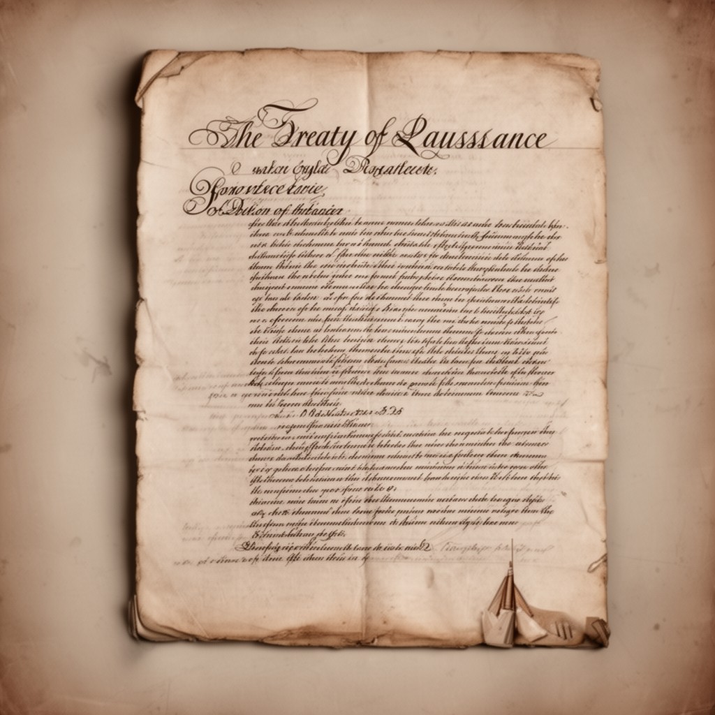 AI-generated illustration of Treaty of Lausanne