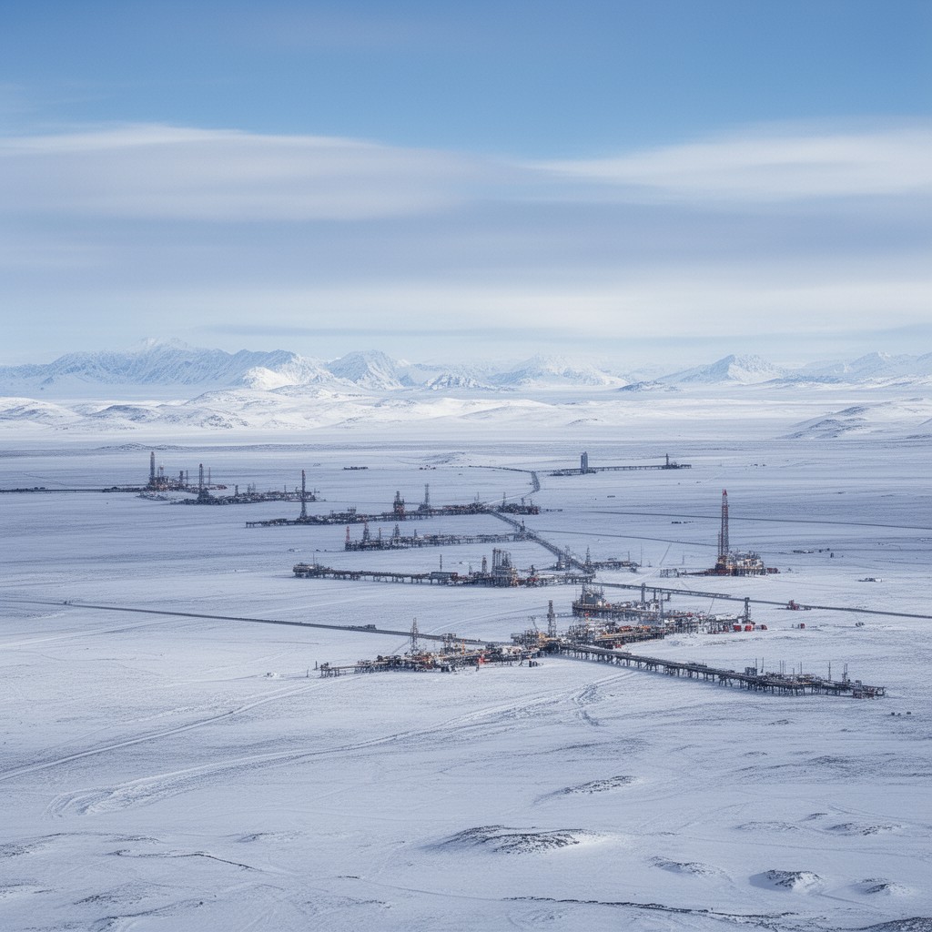 AI-generated illustration of Prudhoe Bay, Alaska, United States