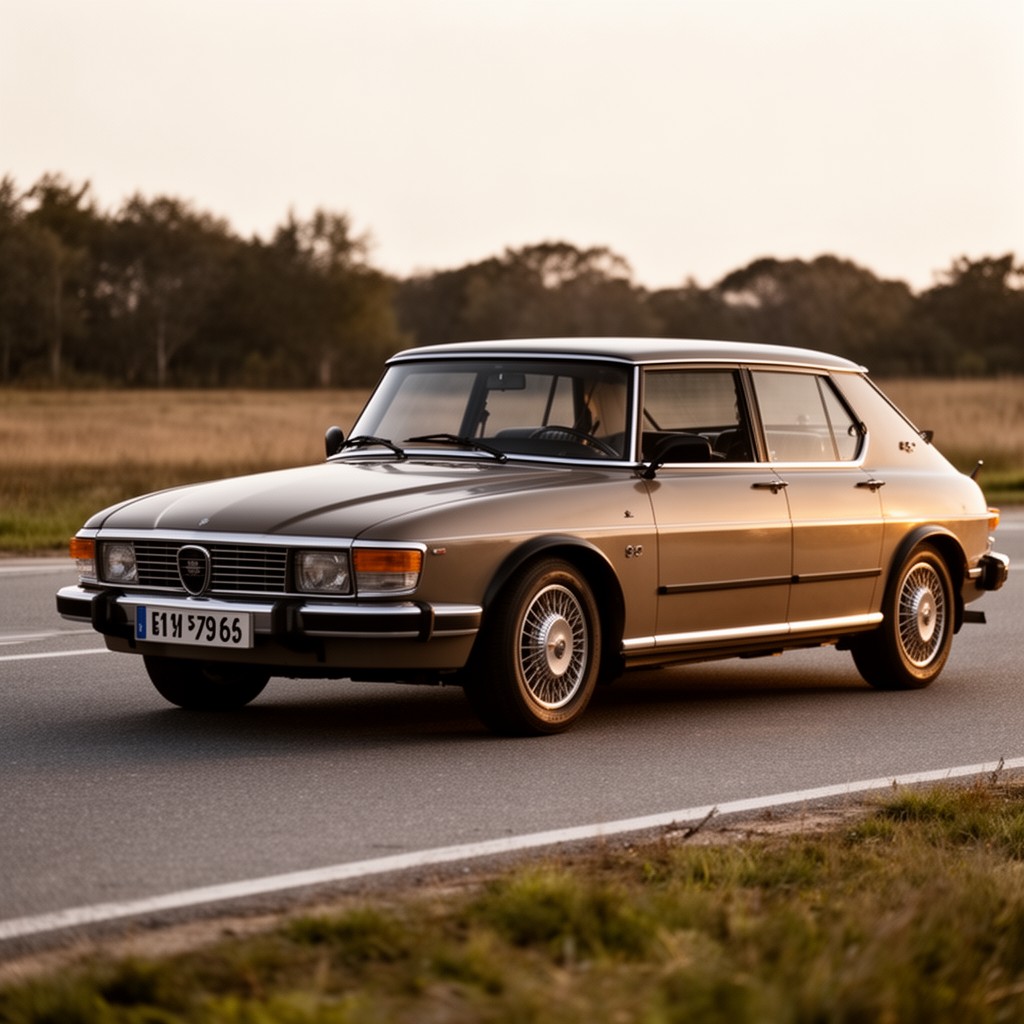 AI-generated illustration of Saab 99