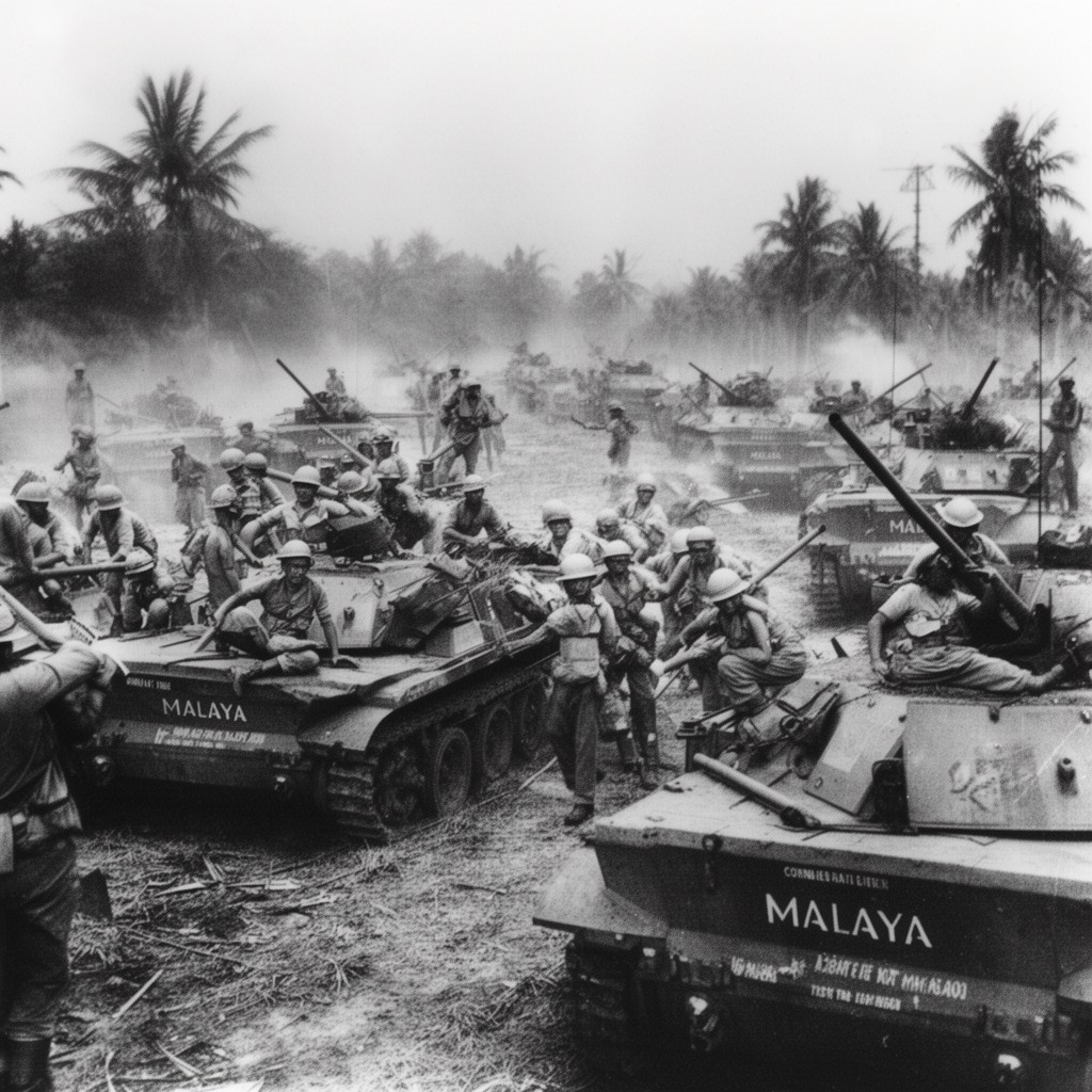 AI-generated illustration of Battle of Malaya
