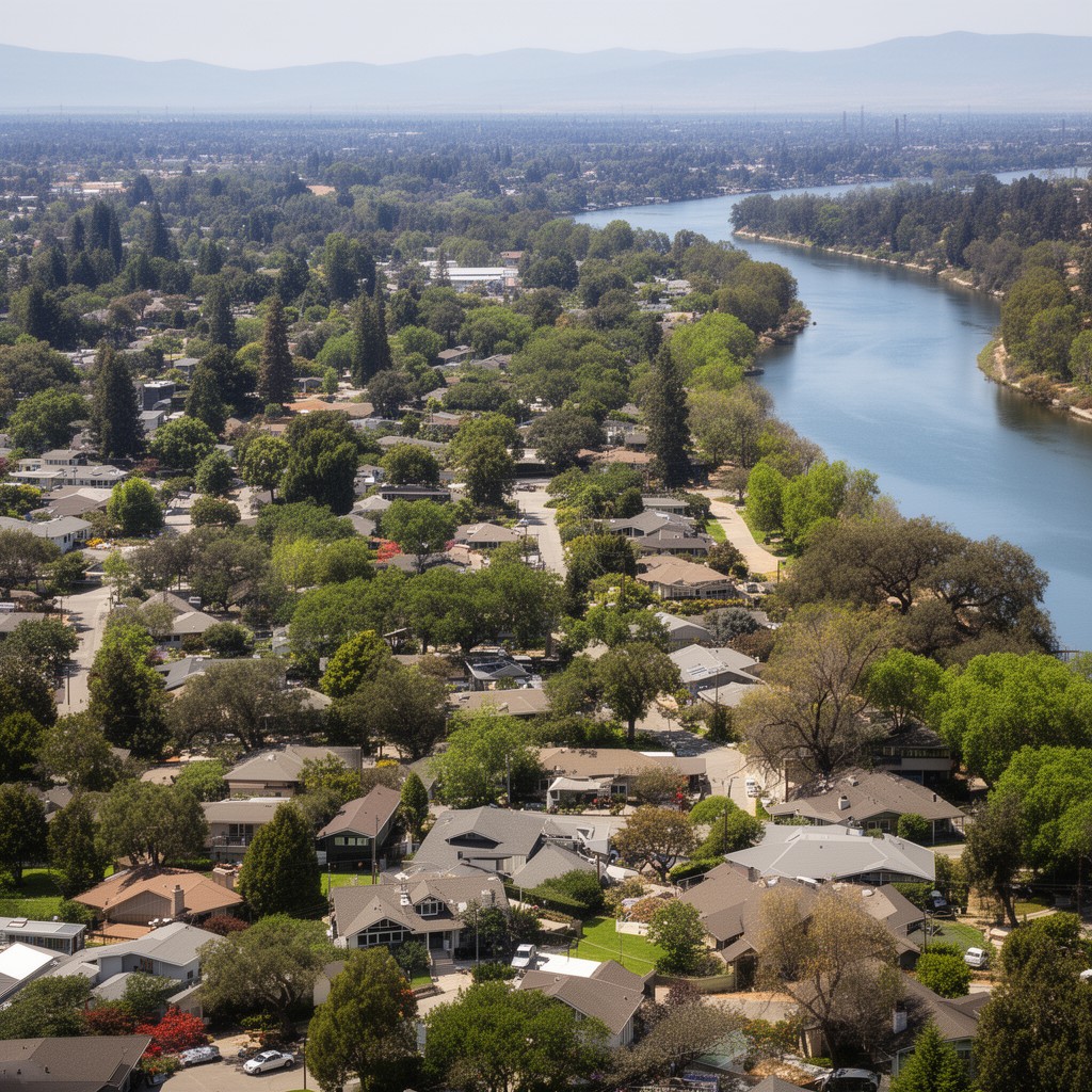 AI-generated illustration of Fair Oaks, California