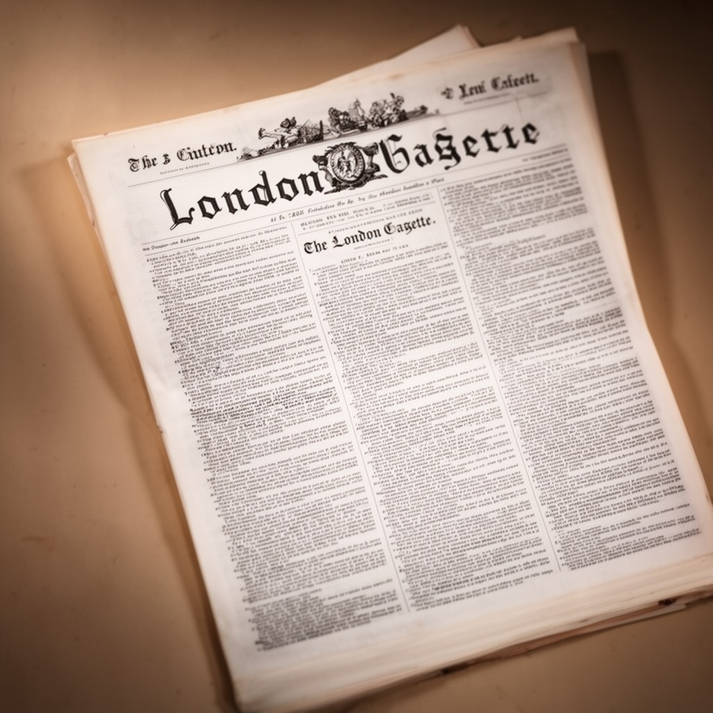 AI-generated illustration of London Gazette
