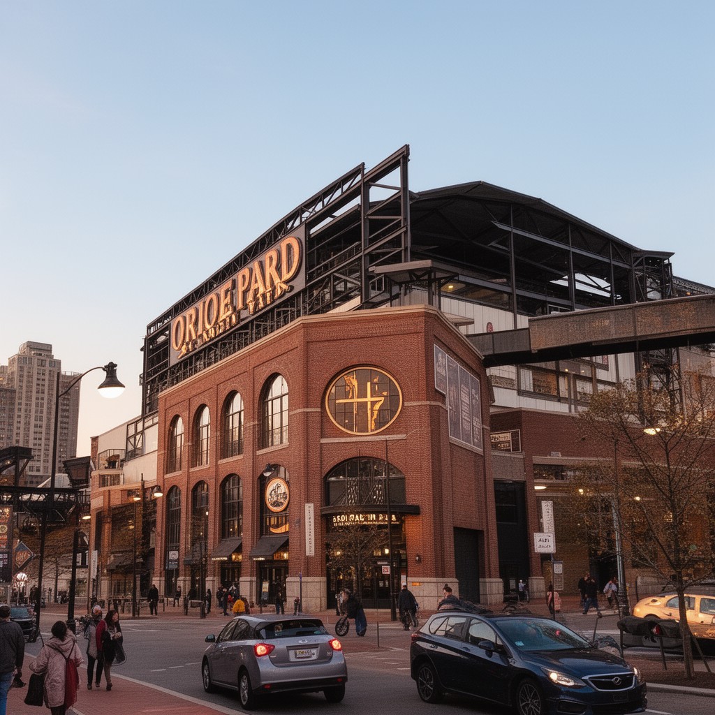 AI-generated illustration of Oriole Park at Camden Yards